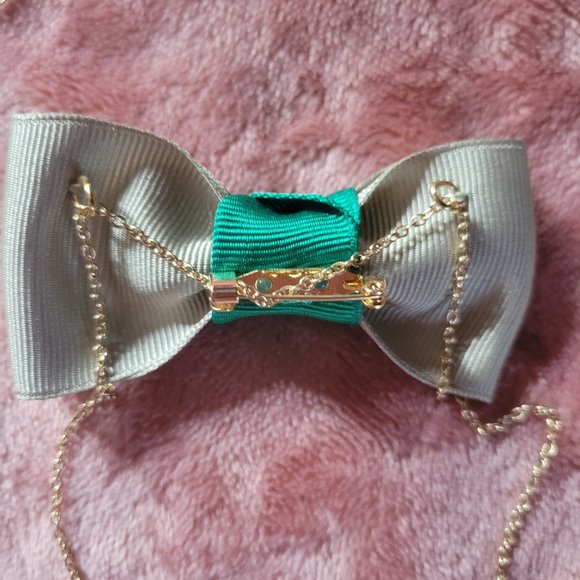 Uta no Prince-sama Kotobuki Reiji Green Ribbon Bow Necklace or Pin - Picture 4 of 6